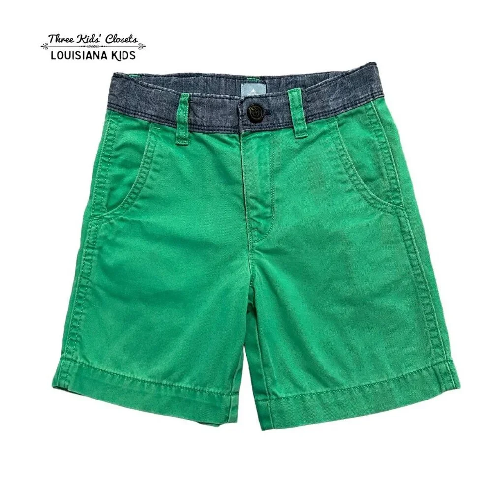 Baby Gap 5Y Green & Chambray Shorts